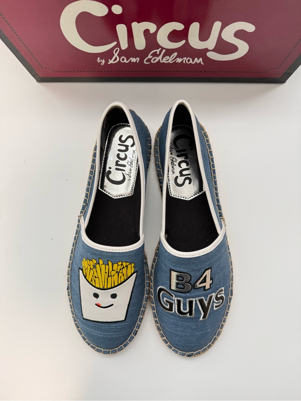 Circus by Sam Edelman Blue Flats with Fun Graphics